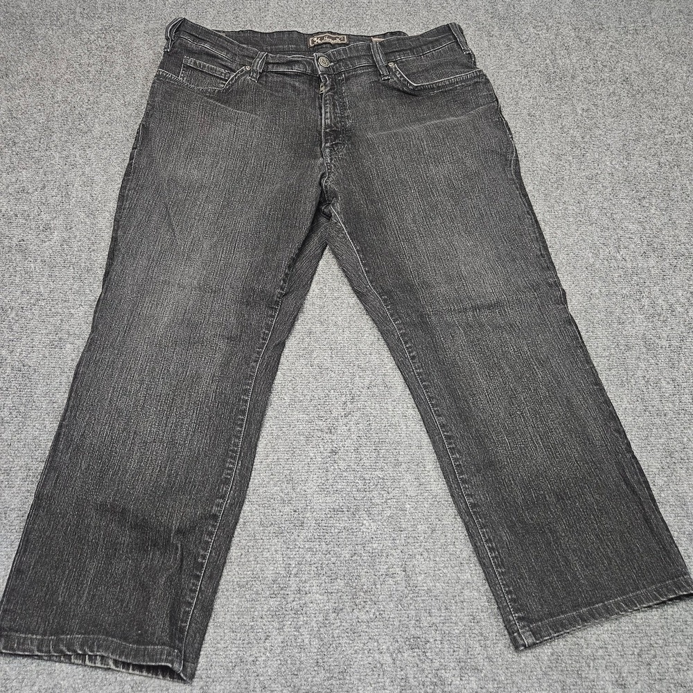 34 Heritage Charisma Jeans Mens 38x27 Black Straight Leg Denim Workwear Chore